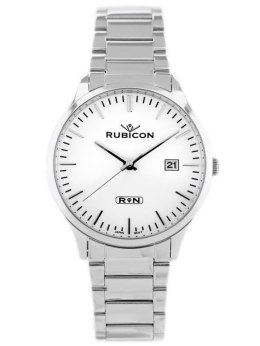 ZEGAREK MĘSKI RUBICON RNDD60 (ZR078A) - STALOWY