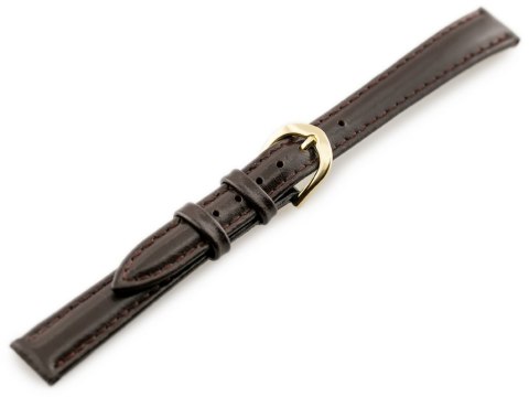 PASEK SKÓRZANY DO ZEGARKA - CASIO - CIEMNOBRĄZOWY/ZŁOTY II - 12MM PASEK SKÓRZANY DO ZEGARKA - CASIO - CIEMNOBRĄZOWY/ZŁOTY II - 12MM