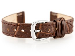 PASEK SKÓRZANY DO ZEGARKA W41 - CIEMNY BRĄZ - 12MM