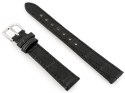 PASEK SKÓRZANY DO ZEGARKA W41 - CZARNY - 12MM