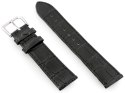 PASEK SKÓRZANY DO ZEGARKA W41 - CZARNY - 20MM