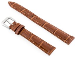 PASEK SKÓRZANY DO ZEGARKA W64 - BRĄZOWY - 14MM