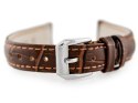 PASEK SKÓRZANY DO ZEGARKA W64 - CIEMNY BRĄZ - 14MM