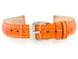 PASEK SKÓRZANY DO ZEGARKA W64 - POMARAŃCZOWY 14MM