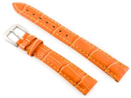 PASEK SKÓRZANY DO ZEGARKA W64 - POMARAŃCZOWY 16MM