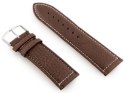 PASEK SKÓRZANY DO ZEGARKA W71 - CIEMNY BRĄZ - 24MM