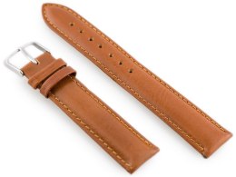 PASEK SKÓRZANY DO ZEGARKA W83 - BRĄZOWY - 22MM