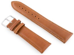PASEK SKÓRZANY DO ZEGARKA W83 - BRĄZOWY - 24MM