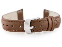 PASEK SKÓRZANY DO ZEGARKA W83 - CIEMNY BRĄZ - 12MM