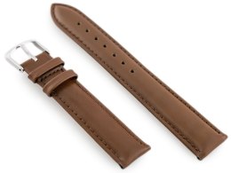 PASEK SKÓRZANY DO ZEGARKA W83 - CIEMNY BRĄZ - 20MM