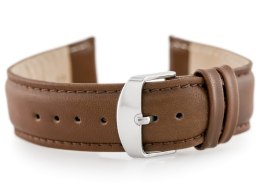 PASEK SKÓRZANY DO ZEGARKA W83 - CIEMNY BRĄZ - 24MM