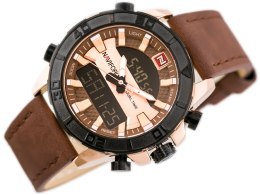 ZEGAREK MĘSKI NAVIFORCE - NF9114 (ZN046E) - BROWN/ROSEGOLD