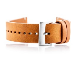 PASEK SKÓRZANY DO ZEGARKA W118 - CAMEL - 22MM