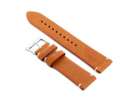 PASEK SKÓRZANY DO ZEGARKA W118 - CAMEL - 22MM
