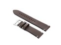 PASEK SKÓRZANY DO ZEGARKA W118 - CIEMNY BRĄZ - 22MM