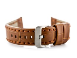 PASEK SKÓRZANY DO ZEGARKA W49 - CAMEL - 22MM