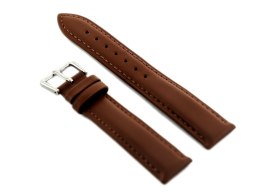 PASEK SKÓRZANY DO ZEGARKA W94 - CIEMNY BRĄZ - 14MM