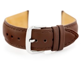 PASEK SKÓRZANY DO ZEGARKA W94 - CIEMNY BRĄZ - 24MM