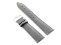 PASEK SKÓRZANY DO ZEGARKA W94 - SZARY - 24MM