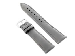 PASEK SKÓRZANY DO ZEGARKA W94 - SZARY - 24MM