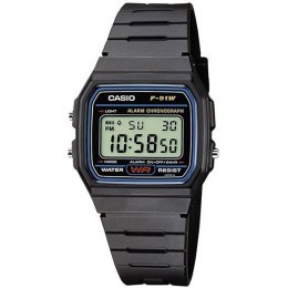 ZEGAREK MĘSKI CASIO F-91W-1YER (ZD086A) - KLASYKA + BOX