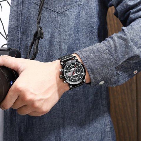 ZEGAREK MĘSKI NAVIFORCE - NF9131 (ZN086A) BLACK/W. + BOX ZEGAREK MĘSKI NAVIFORCE - NF9131 (ZN086A) BLACK/W. + BOX