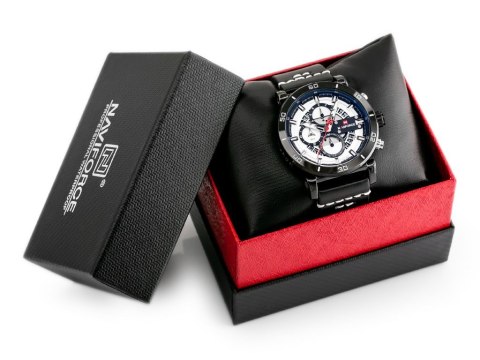 ZEGAREK MĘSKI NAVIFORCE - NF9131 (ZN086A) BLACK/W. + BOX ZEGAREK MĘSKI NAVIFORCE - NF9131 (ZN086A) BLACK/W. + BOX