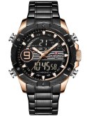 ZEGAREK MĘSKI NAVIFORCE - NF9146S (ZN089C) - BLACK/ROSEGOLD + BOX