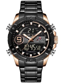ZEGAREK MĘSKI NAVIFORCE - NF9146S (ZN089C) - BLACK/ROSEGOLD + BOX