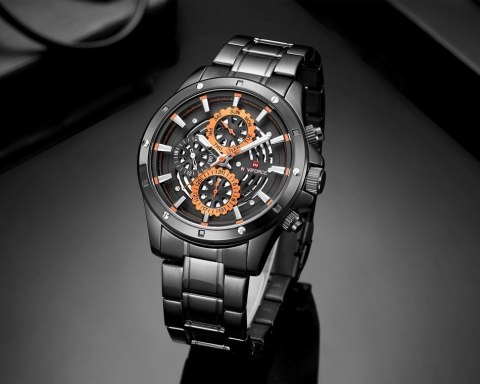 ZEGAREK MĘSKI NAVIFORCE - NF9149 (ZN090A) BLACK / ORANGE + BOX ZEGAREK MĘSKI NAVIFORCE - NF9149 (ZN090A) BLACK / ORANGE + BOX
