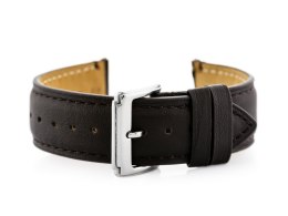 PASEK SKÓRZANY DO ZEGARKA W89 CIEMNY BRĄZ - 20MM