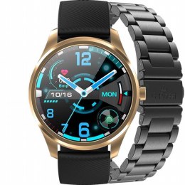 SMARTWATCH MĘSKI G. ROSSI SW012-4 GOLD/BLACK + DODATKOWA BRANSOLETA (SG007D)