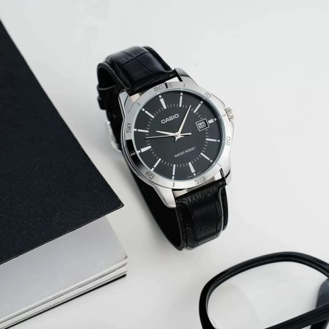 ZEGAREK MĘSKI CASIO MTP-V004L - 1A (ZD046E) + BOX ZEGAREK MĘSKI CASIO MTP-V004L - 1A (ZD046E) + BOX