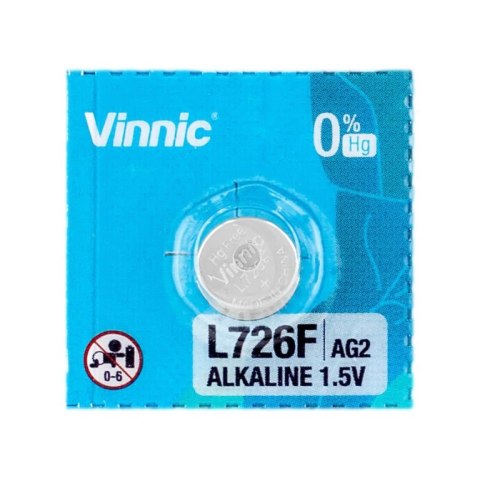 BATERIA ALKALICZNA VINNIC LR726/396/AG2 BATERIA ALKALICZNA VINNIC LR726/396/AG2