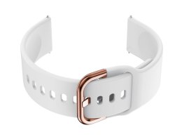 PASEK GUMOWY DO SMARTWATCH U01 - BIAŁY/ROSEGOLD - 20MM
