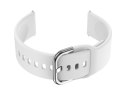 PASEK GUMOWY DO SMARTWATCH U01 - BIAŁY/SREBRNY - 18MM