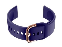 PASEK GUMOWY DO SMARTWATCH U01 - GRANAT/ROSEGOLD - 20MM