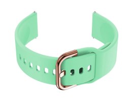 PASEK GUMOWY DO SMARTWATCH U01 - MIĘTOWY/ROSEGOLD - 20MM