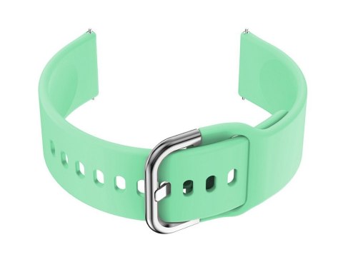PASEK GUMOWY DO SMARTWATCH U01 - MIĘTOWY/SREBRNY - 18MM PASEK GUMOWY DO SMARTWATCH U01 - MIĘTOWY/SREBRNY - 18MM