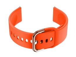 PASEK GUMOWY DO SMARTWATCH U01 - POMARAŃCZOWY/R.GOLD - 18MM
