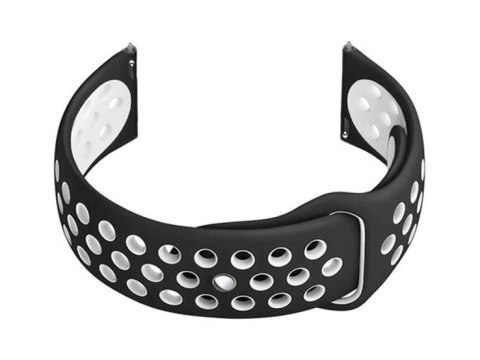 PASEK GUMOWY DO SMARTWATCH U11 - CZARNY/BIAŁY - 22MM PASEK GUMOWY DO SMARTWATCH U11 - CZARNY/BIAŁY - 22MM