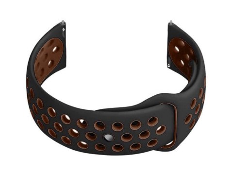 PASEK GUMOWY DO SMARTWATCH U11 - CZARNY/BRĄZOWY - 20MM PASEK GUMOWY DO SMARTWATCH U11 - CZARNY/BRĄZOWY - 20MM