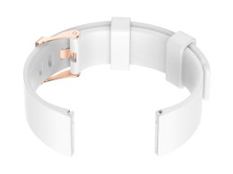 PASEK GUMOWY DO ZEGARKA U15 - BIAŁY/ROSEGOLD - 20MM