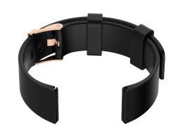 PASEK GUMOWY DO ZEGARKA U15 - CZARNY/ROSEGOLD - 20MM