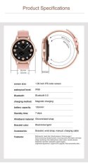 SMARTWATCH DAMSKI PACIFIC 18-1 - BRANSOLETA + PASEK: ROSEGOLD / RÓŻOWY (SY015A)