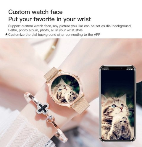 SMARTWATCH DAMSKI RUBICON RNBE66 - WŁASNE TARCZE (SR014B) SMARTWATCH DAMSKI RUBICON RNBE66 - WŁASNE TARCZE (SR014B)