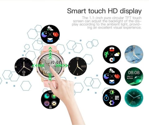SMARTWATCH DAMSKI RUBICON RNBE66 - WŁASNE TARCZE (SR014B) SMARTWATCH DAMSKI RUBICON RNBE66 - WŁASNE TARCZE (SR014B)