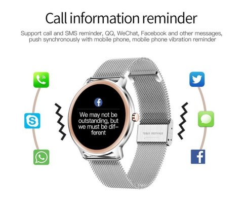 SMARTWATCH DAMSKI RUBICON RNBE66 - WŁASNE TARCZE (SR014B) SMARTWATCH DAMSKI RUBICON RNBE66 - WŁASNE TARCZE (SR014B)