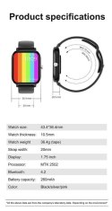 SMARTWATCH UNISEX PACIFIC 20-2 - EKG, WYKONYWANIE POŁĄCZEŃ (SY017B)