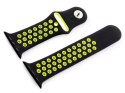 APPLE WATCH PASEK U24 - CZARNY/ZIELONY - 42/44MM